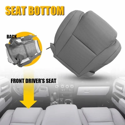 2007 - 2013 适合丰田苔原和红杉司机底部皮革座椅套灰色 — 第 1/4 张图片