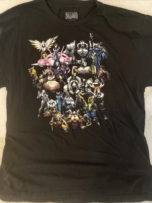 Camiseta Negra Blizzard Overwatch Personajes Lista Talla Grande Oficial Por Jinx Foto 1 de 4