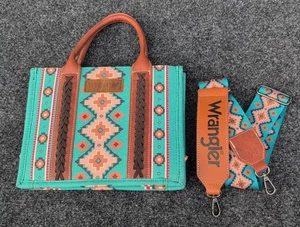 Borsa a tracolla Wrangler mini tote tela stampa azteca sud-occidentale borsa da donna - Foto 1 di 12