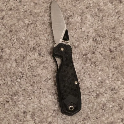 Navaja de bolsillo dentada Schrade U.S.A. CH3 Cliphanger Linerlock parte Foto 1 de 4