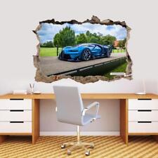 Bugatti Chiron Vision Gran Turismo 3D Smashed Wall Sticker Decal Art DIY J521