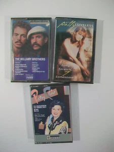 Country Music Cassette Tape Lot Patsy Cline, Bellamy Brothers, Patty Loveless - Imagen 1 de 7