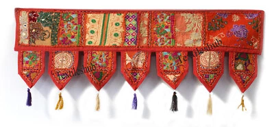 Indio Hecho a Mano Retazos Toran Algodón Vintage Puerta Colgante Pared Hogar Decorativo Foto 1 de 3