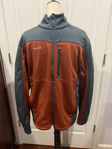 Men Wind Shield Jacket Orange w/Grey Avalanche Size Medium 28"Lx20"W - Picture 1 of 8