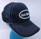 Jack Daniels Mesh Trucker Black w White Stitching Snapback Hat Unisex