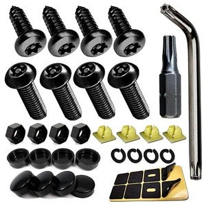 Black License Plate Screws Fasteners Hardware - Bild 1 von 5