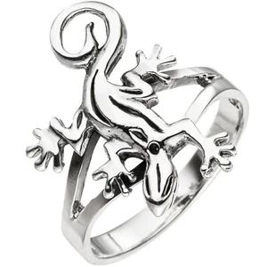 JOBO Damen Ring Gecko Echse Eidechse 925 Sterling Silber Silberring RW: 60 - Bild 1 von 1