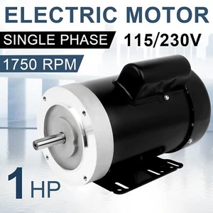 General Purpose Motor Electric Motor 1HP 56C Frame Single Phase 115/230V 1750RPM - Picture 1 of 7