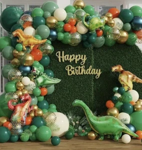 134 Pc Dinosaur Jungle Animal Balloon Garland Kit - party, birthday, baby shower - Picture 1 of 2