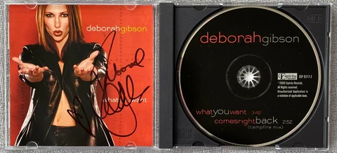 Debbie Gibson Signed In-Person What You Want CD Cover -Authentic, Deborah Gibson Cover
