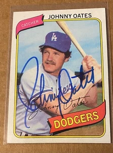 JOHNNY OATES 1980 TOPPS SIGNED BASEBALL CARD AUTOGRAPHED DECEASED DODGERS - Picture 1 of 1