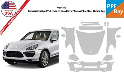 Для Porsche Cayenne 2011-2014 передняя часть краска защитная пленка PreCutKit PPF - Изображение 1 из 4