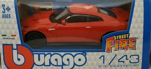 1/43 NISSAN GT-R ROJO BURAGO ESCALA SCALE CAR DIECAST - Imagen 1 de 1