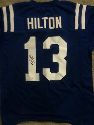 Ty Hilton Autographed Custom Indianapolis Colts Jersey / PSA Cert - Image 1 of 4
