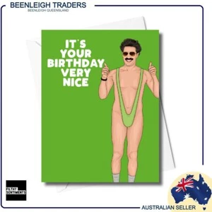 Birthday Card BORAT IT'S YOUR BIRTHDAY VERY NICE Cards By Filthy Sentiments New - Foto 1 di 7