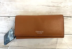 OSPREY London Julia Matinee-Nappa Tan Pebbled Leather Purse - Picture 1 of 5