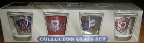Anaheim Angels 2002 World Series Collector Shot Glass Set of 4 Cover
