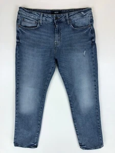 Aero Jeans Men's 32x28 Straight Fit Light Wash Denim Fade Distress Flex - Picture 1 of 10