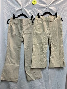 Women’s Dress Slacks Size 2 NWT Y2K Inc B Moss Chino Capri Pin Stripe Pair Tan - Picture 1 of 7