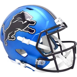 Detroit Lions Blue Alternate 2 Speed Replica Full Size Football Helmet - Picture 1 of 4