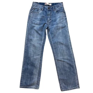 Levis 505 Jeans Boys 12 26x26 Blue Regular Fit Cotton Denim Adjustable Waist - Picture 1 of 16