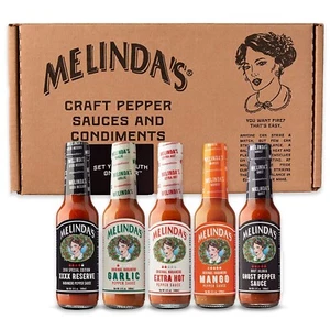 5 Pack Extra Spicy Gourmet Hot Sauce Gift Set with Variety Heat Levels Variety - Picture 1 of 8