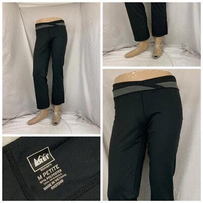 Pantalones deportivos REI M Petite negros poliéster spandex para mujer como nuevos YGI U1-588 Foto 1 de 4