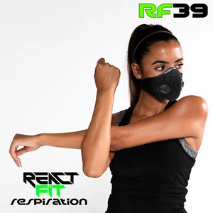 ReactFIT Respiration RF39 Maschera sportiva antipolvere riutilizzabile 3 filtri carbonio - Foto 1 di 12