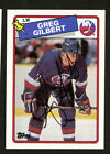 Carte à collectionner hockey Greg Gilbert #83 signé autographe 1988-89 Topps