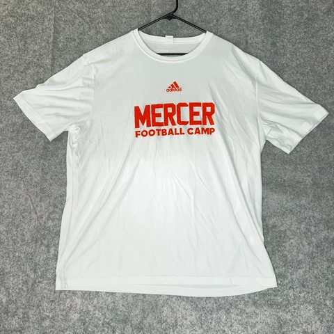 Mercer Bears Mens Shirt 2XL XXL White Orange Short Sleeve NCAA Football 549 Top Cover