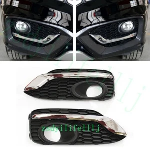 2x for Honda Crosstour 2013 2014 2015 Left Right Fog Light Cover Silver Trim ao - Picture 1 of 1