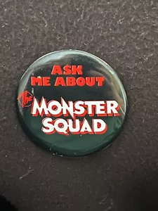 Vintage 1987 Monster Squad Film 2 1/4" Button Pin - Picture 1 of 3