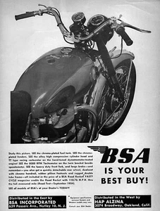 1955 BSA Road Rocket 650 Motorcycle Original Ad - Picture 1 of 1