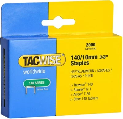 Tacwise Resistente Zincato Graffette - 140/10mm - Confezione Di 2000 - Immagine 1 di 2