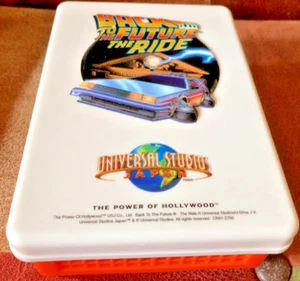 BACK TO THE FUTURE THE RIDE DELOREAN Folding Lunch Box Vintage UNIVERSAL STUDIOS - Picture 1 of 16