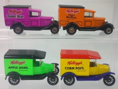 Matchbox Cars Kelloggs Diecast Trucks Apple Jacks Corn Pops Mini Wheats Lot of 4 - Image 1 of 4