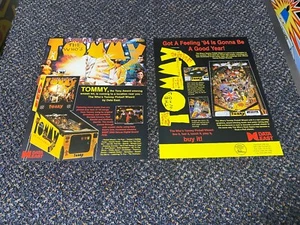 2 1994 FACTORY ORIGINAL DATA EAST TOMMY PINBALL FLYER UNCIRCULATED W/BONUS FLYER - Bild 1 von 2