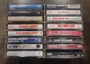 Bulk Lot Of 16 Cassettes - Country, Oldies, Etc In Plastic Cases Holders - Picture 1 of 6
