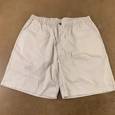Haband Men’s Size 46 Stone Cotton Blend Casual Joe Stretch Waist Shorts 027 New - Image 1 of 4