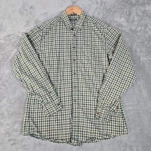 Eddie Bauer Shirt Large Tall Green Plaid Button Down Relaxed Fit Gorpcore - Picture 1 of 6