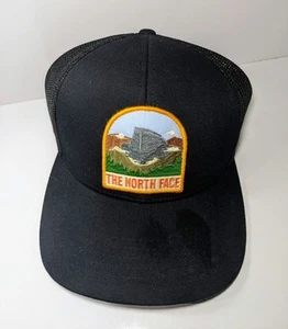 North Face Valley Trucker Hat FlexFit Black Mesh Snapback Cap Yosemite Mens - Picture 1 of 4