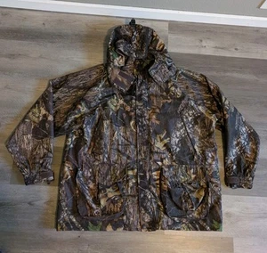 Cabelas Mossy Oak Break Up Camo Jacket XL Reg Hunting Full Zip Hooded Men's - Picture 1 of 11