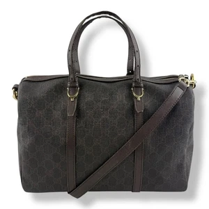 Bolso de Bowling Gucci GG Marrón Supreme Boston Mediano - Imagen 1 de 7