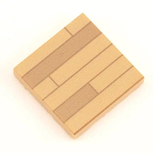 Hardwood Flooring (Light) / Basketball Court 2x2 Tile made using LEGO parts -B3 - Picture 1 of 3