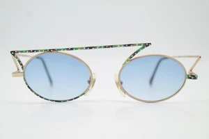 Vintage Sonnenbrille Casanova LC-30 Gold Mehrfarbig Oval sunglasses Brille - Picture 1 of 6