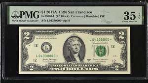 5 of a Kind Zeros Fancy Serial # Star Note! $2 Dollar Bill 4 in a Row L04330000* - Picture 1 of 2