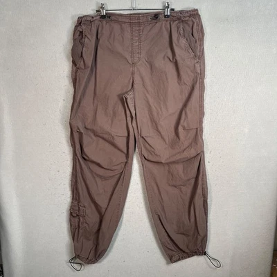 Garage Womens Size Medium Brown Cargo Pants Drawstring Hem - Image 1 of 4