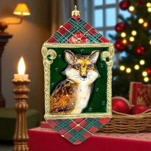 Jay Strongwater Plaid Woodland Animal Ornament SDH20147-252 - Picture 1 of 3