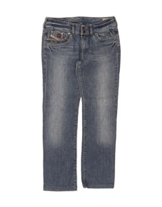 DIESEL Womens Ronhar Low Waist Straight Jeans W31 L34 Blue Cotton BB06 - Picture 1 of 3