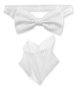 Pañuelo con pajarita Vesuvio Napoli a rayas verticales blancas para hombre - Imagen 1 de 1